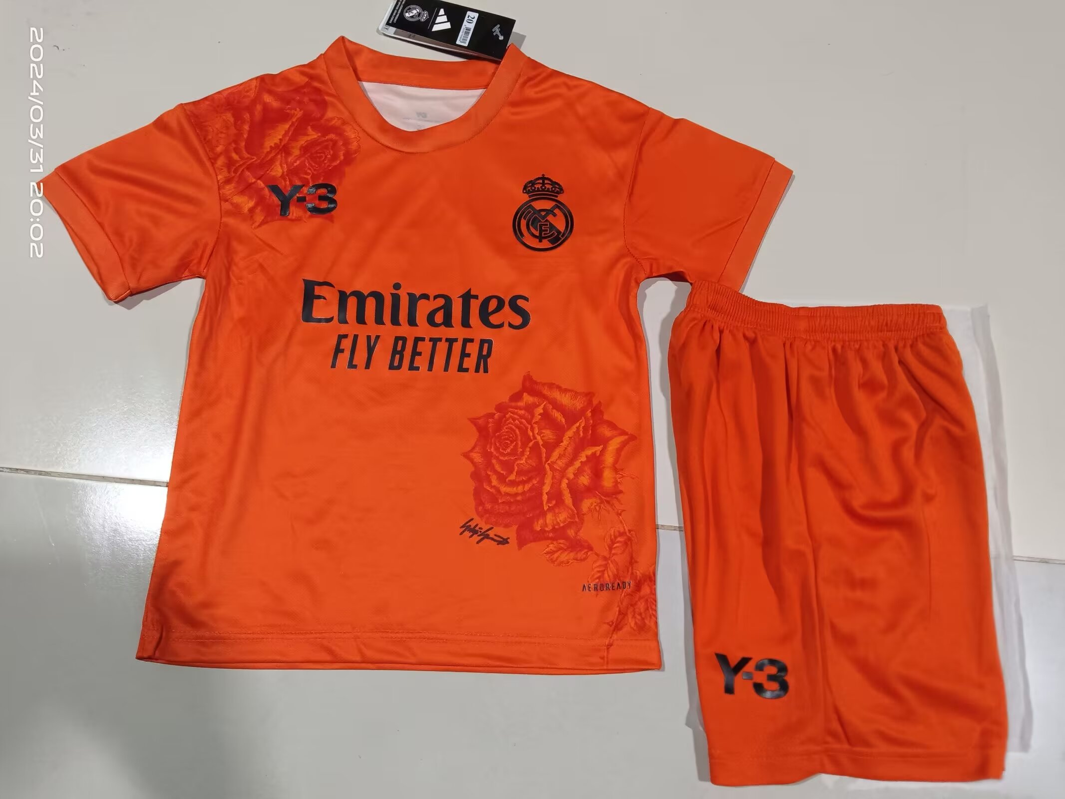 Kids-Real Madrid 24/25 Special Orange Rose Soccer Jersey
